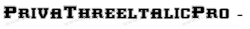 PrivaThreeltalicPro 字体转换